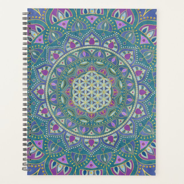 Flower Of Life - Mandala India Style 1 Planner (Front)