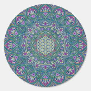 Flower Of Life - Mandala India Style 1 Sign