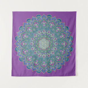 Flower Of Life - Mandala India Style 1 Tapestry