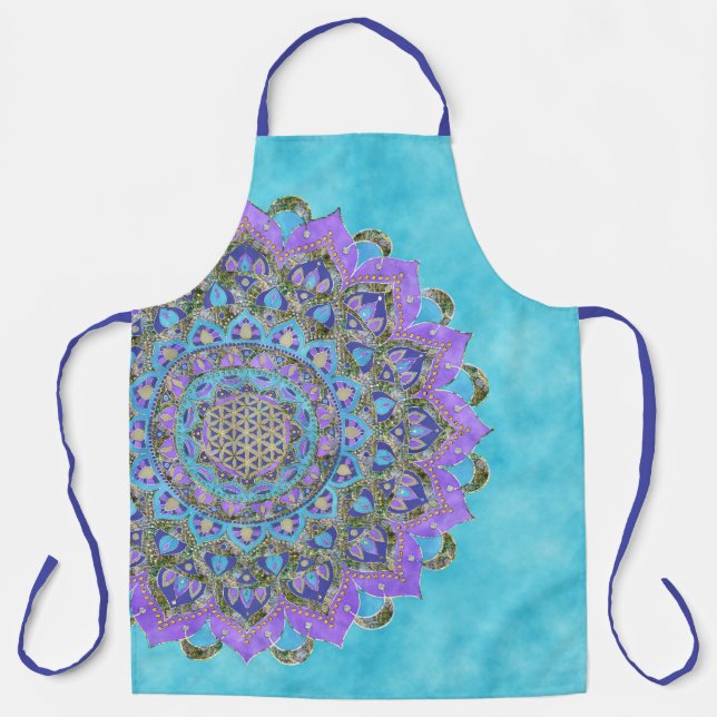 Flower Of Life - Mandala India Style 2 Apron (Front)