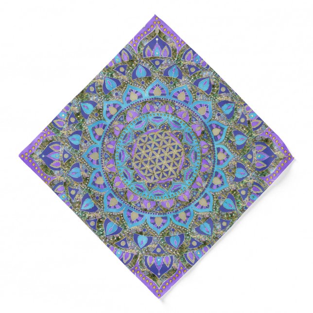 Flower Of Life - Mandala India Style 2 Bandana (Front)