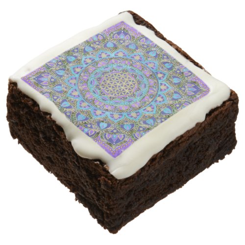 Flower Of Life _ Mandala India Style 2 Brownie