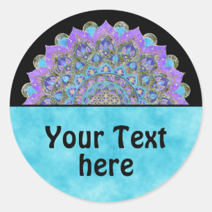 Flower Of Life - Mandala India Style 2 Classic Round Sticker