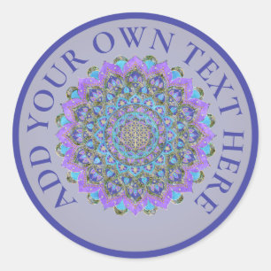 Flower Of Life - Mandala India Style 2 Classic Round Sticker