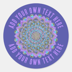 Flower Of Life - Mandala India Style 2 Classic Round Sticker