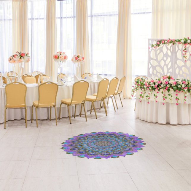 Flower Of Life - Mandala India Style 2 Floor Decals (Dinner)