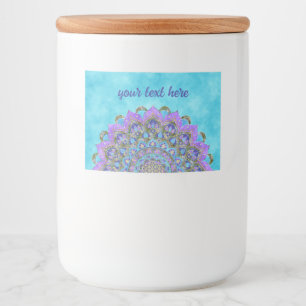 Flower Of Life - Mandala India Style 2 Food Label