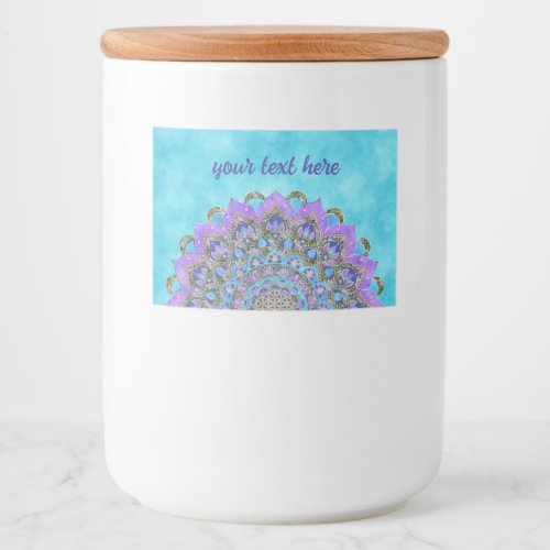 Flower Of Life _ Mandala India Style 2 Food Label