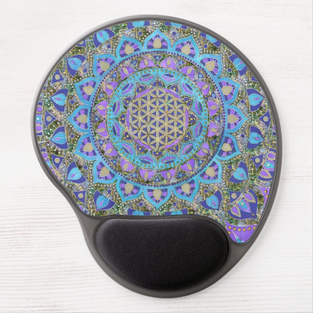 Flower Of Life - Mandala India Style 2 Gel Mouse Pad (Front)