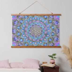 Flower Of Life - Mandala India Style 2 Hanging Tapestry