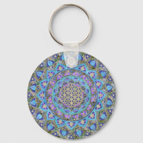 Flower Of Life _ Mandala India Style 2 Keychain