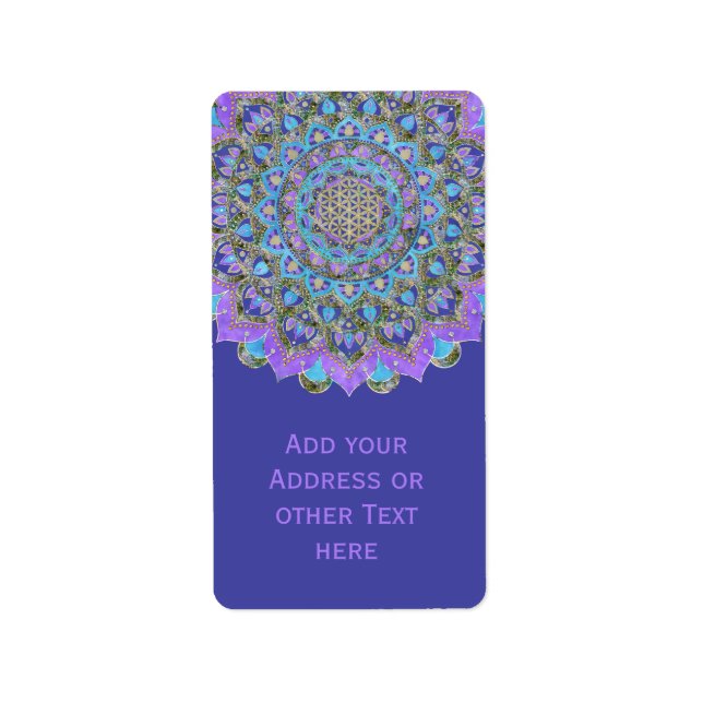 Flower Of Life - Mandala India Style 2 Label (Front)