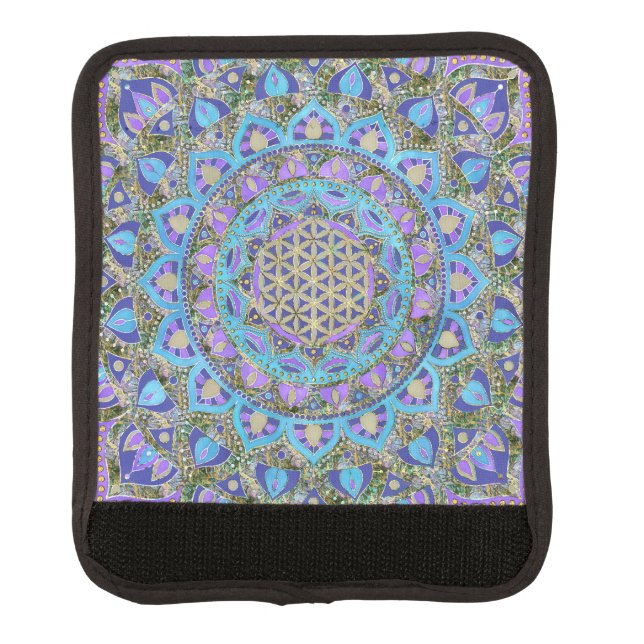 Flower Of Life - Mandala India Style 2 Luggage Handle Wrap (Front)