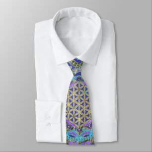 Flower Of Life - Mandala India Style 2 Neck Tie