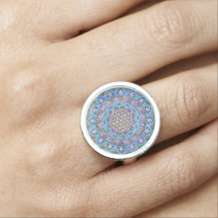 Flower Of Life - Mandala India Style 2 Ring