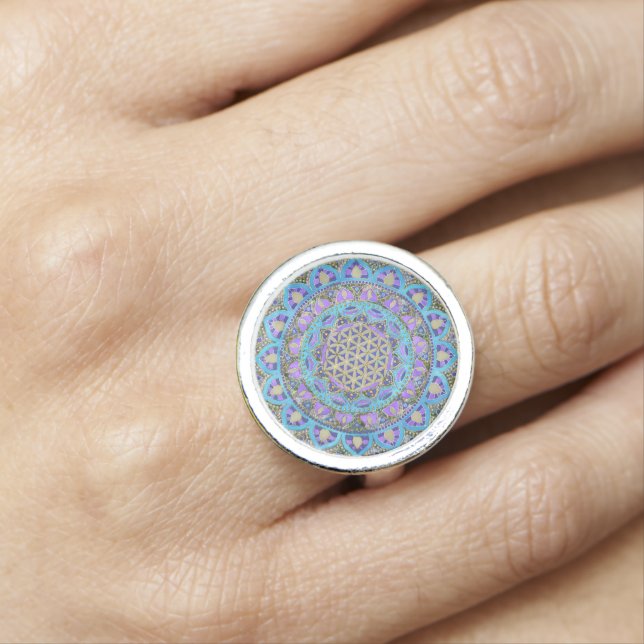 Flower Of Life - Mandala India Style 2 Ring (In Situ)