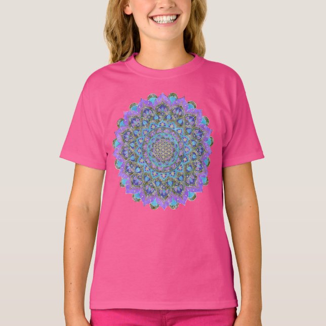 Flower Of Life - Mandala India Style 2 T-Shirt (Front)