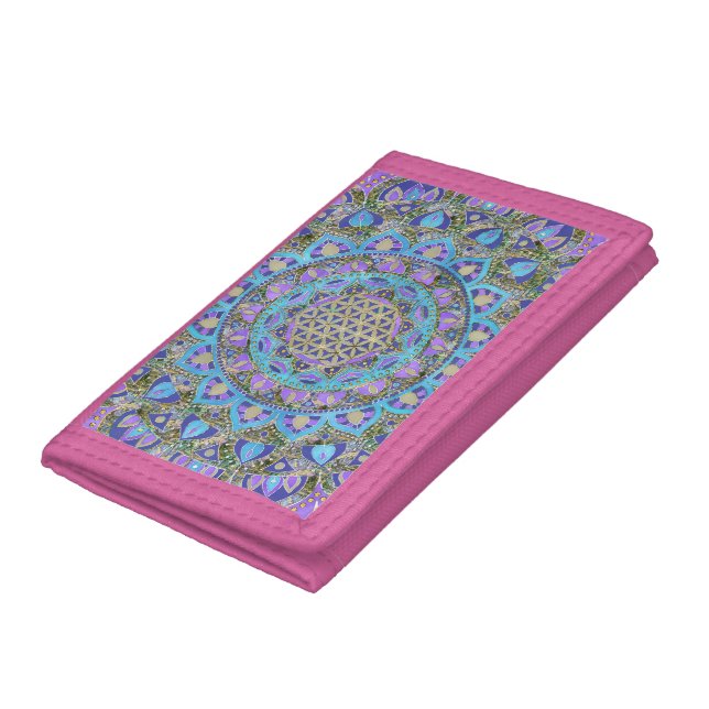 Flower Of Life - Mandala India Style 2 Trifold Wallet (Bottom)