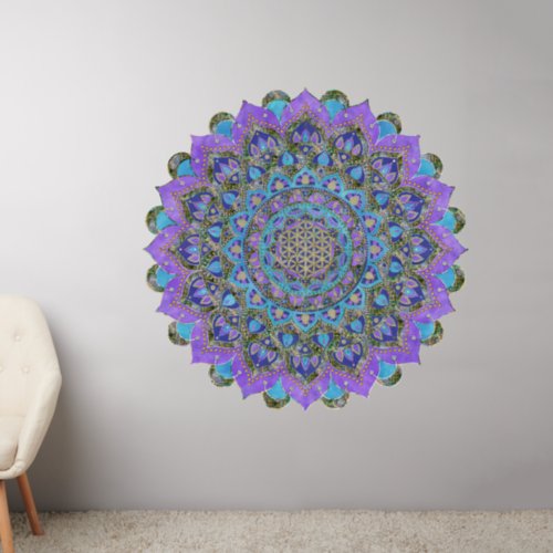 Flower Of Life _ Mandala India Style 2 Wall Decal