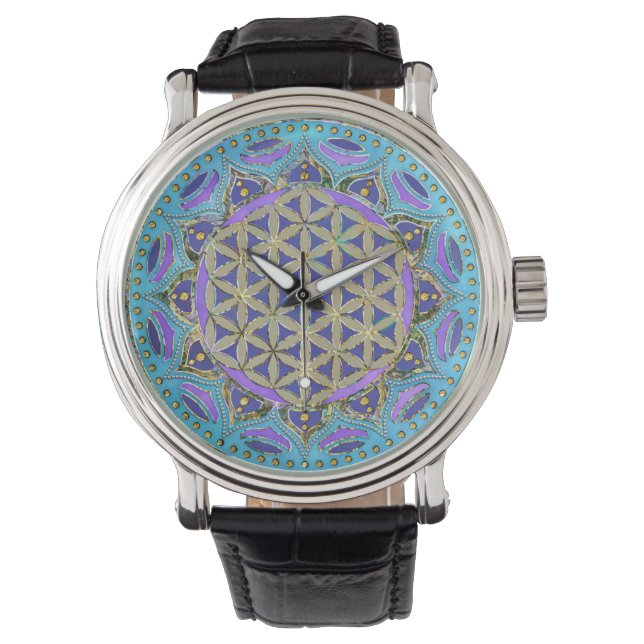 Flower Of Life - Mandala India Style 2 Watch (Front)