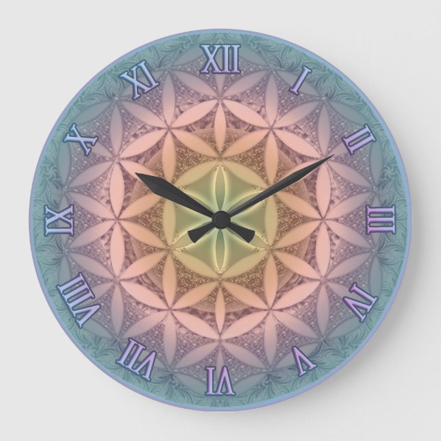 Flower of Life Mandala Large Clock (Front)