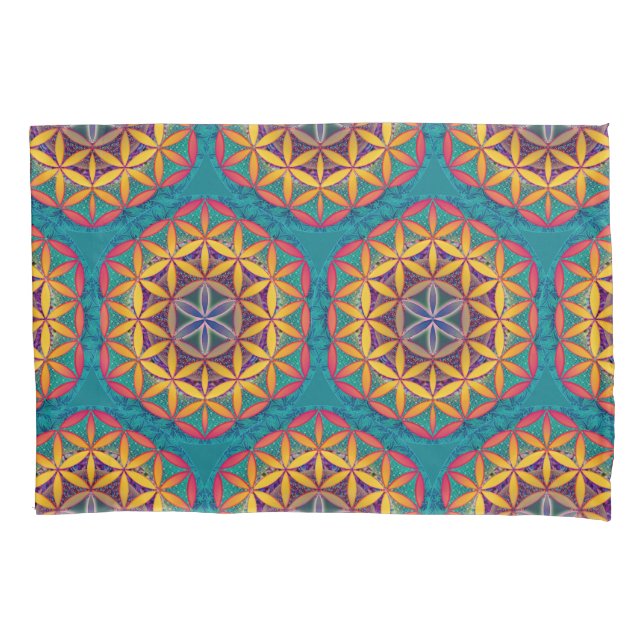 Flower of Life Mandala Pillow Case (Front)