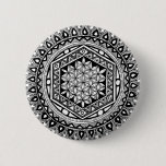 Flower of life mandala pinback button