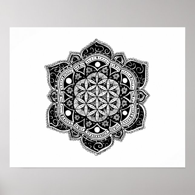 Flower of life Mandala Poster (Front)