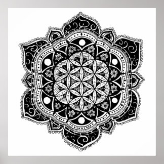 Flower of life Mandala Poster