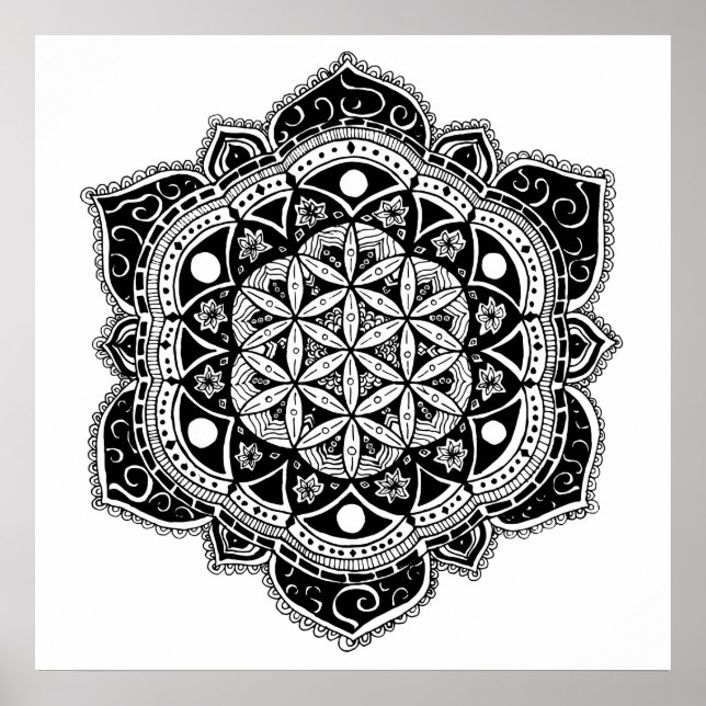 Flower of life Mandala Poster (Front)