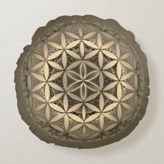 Flower of Life Mandala Round Pillow
