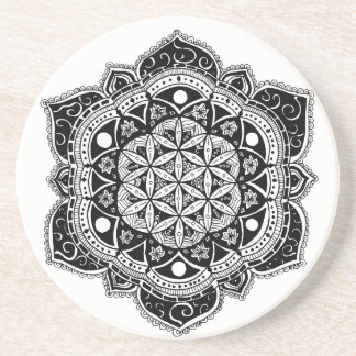 Flower of Life Mandala Sandstone Coaster
