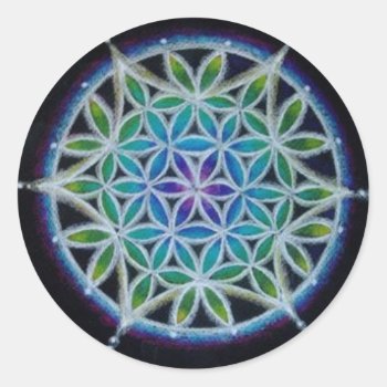 Flower Of Life Mandala Sticker by arteeclectica at Zazzle