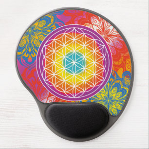 Flower of life mandala zen gel mouse pad
