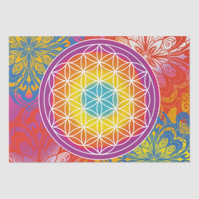 Flower of life mandala zen tissue paper (Front)