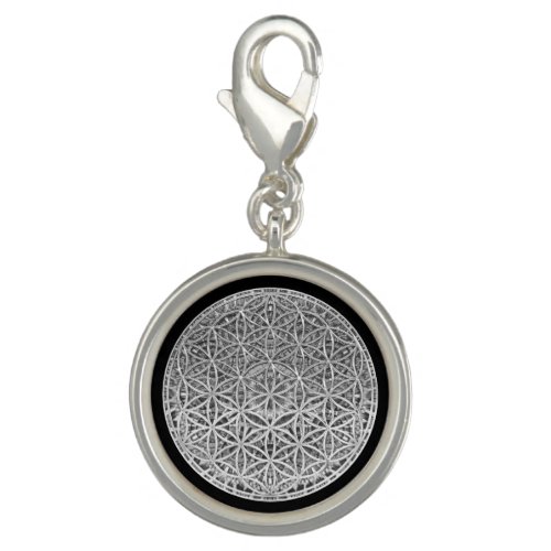 FLOWER OF LIFE _ Medal Silver Charm