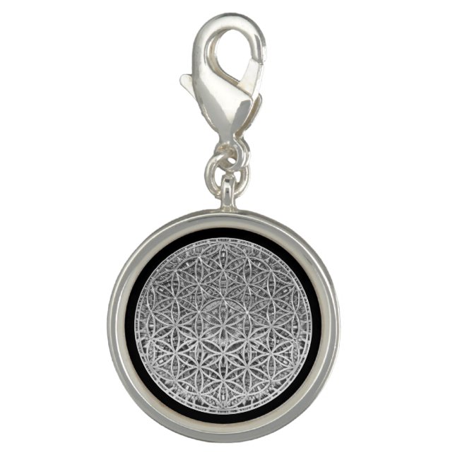 FLOWER OF LIFE - Medal Silver Charm (Front)