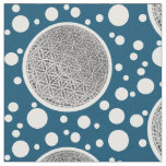 FLOWER OF LIFE - Medal Silver Fabric