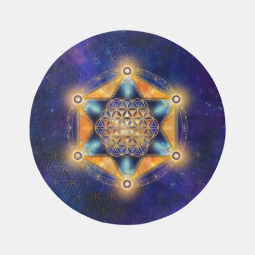 Flower of life Merkaba Star _ Sacred Geometry Outdoor Rug