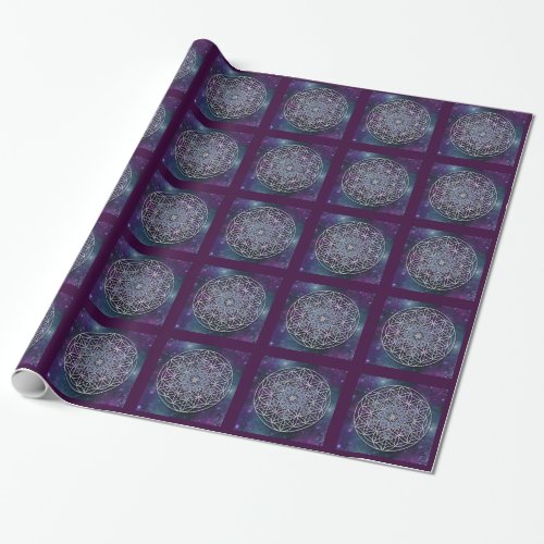 Flower of Life _ Metatron Cube _ universe Wrapping Paper