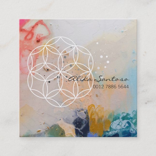 Flower of Life Mini Business Card (Front)