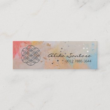 Flower Of Life Mini Business Card by smarttaste at Zazzle