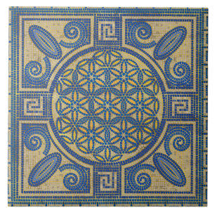 Flower of Life Mosaic Tile Ornament N1