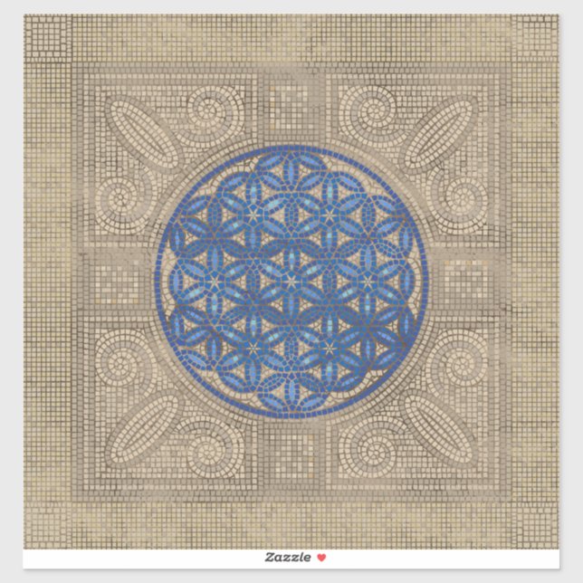 Flower of Life Mosaic Tile Ornament N2 Sticker (Sheet)
