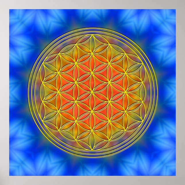 Flower of Life Motive 13 Poster (Front)