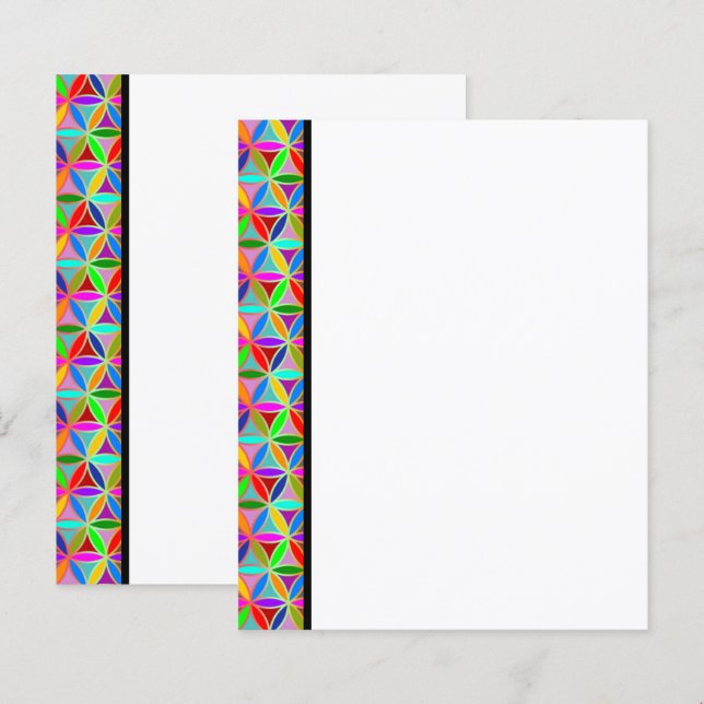 FLOWER OF LIFE - multi colored gradients pattern (Front/Back)