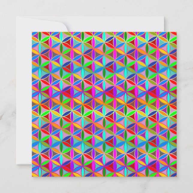 FLOWER OF LIFE - multi colored gradients pattern (Front)