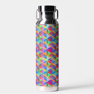 FLOWER OF LIFE - multi colored gradients pattern Water Bottle