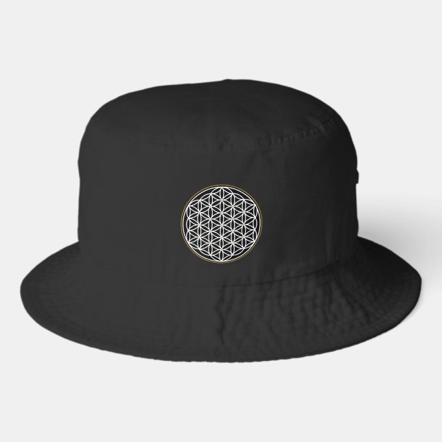 FLOWER OF LIFE MYSTICAL SYMBOL BUCKET HAT (Front)