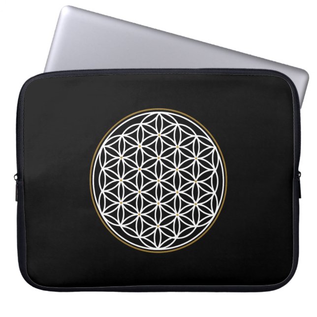 FLOWER OF LIFE MYSTICAL SYMBOL LAPTOP SLEEVE (Front)